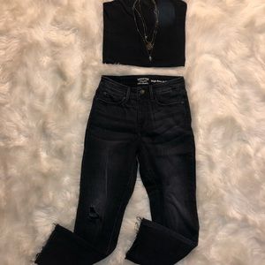 Signature by Levi Strauss, black cropped jeans